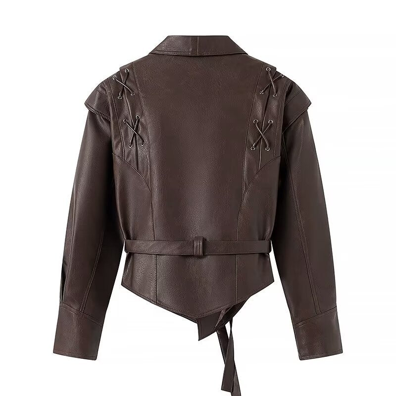 Throwback with a Twist Leather Coat