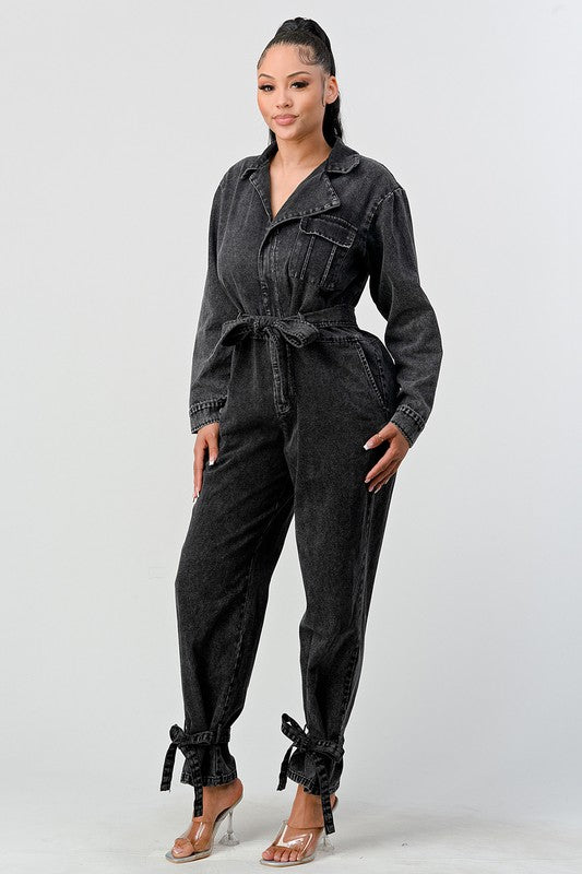 BLANCO DENIM JUMPSUIT