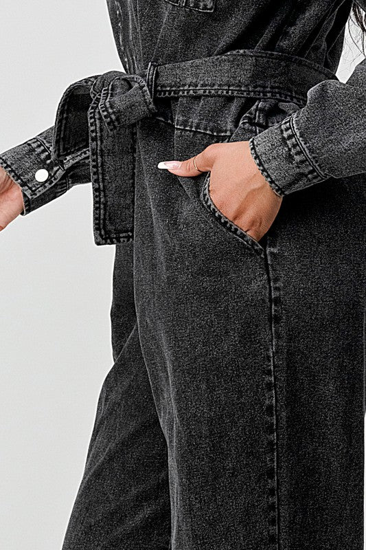 BLANCO DENIM JUMPSUIT
