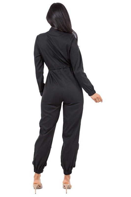 BLACK’D OUT CARGO JUMPSUIT
