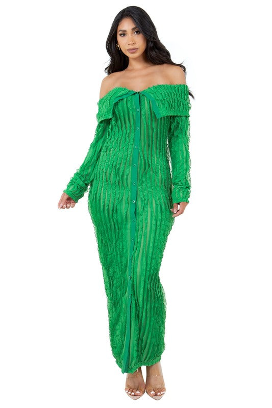 YOU GOT IT RUFFLE MAXI DRESS