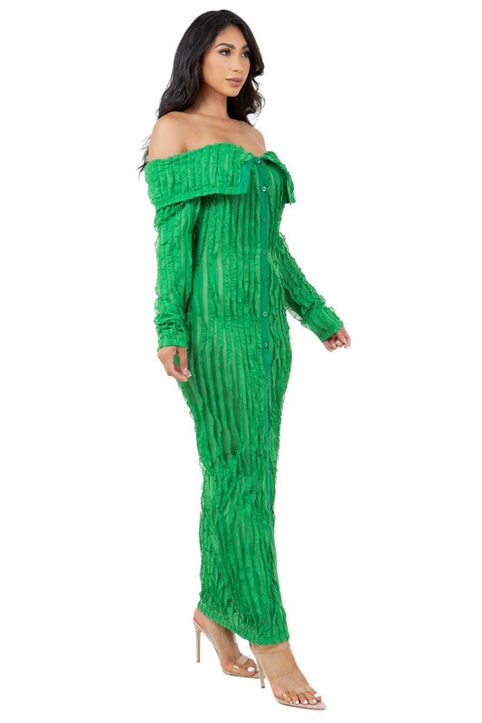 YOU GOT IT RUFFLE MAXI DRESS