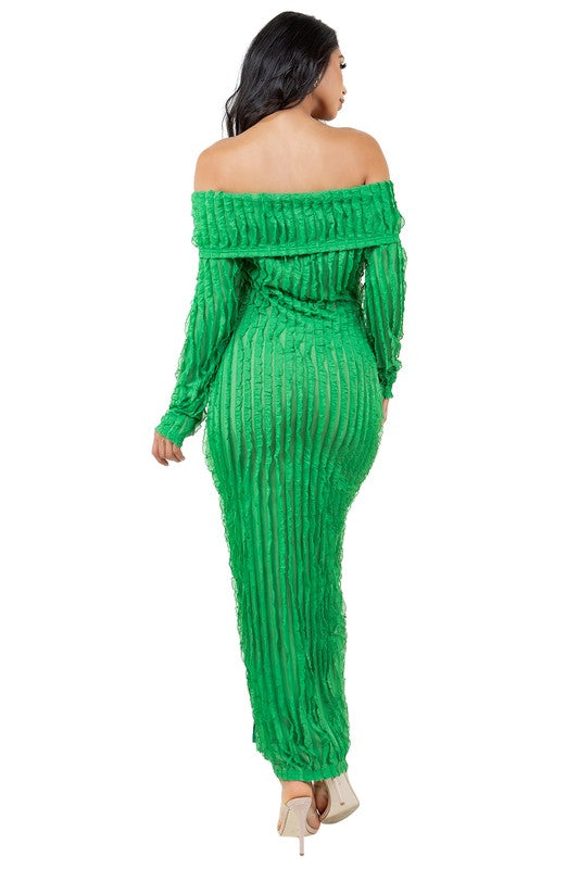 YOU GOT IT RUFFLE MAXI DRESS