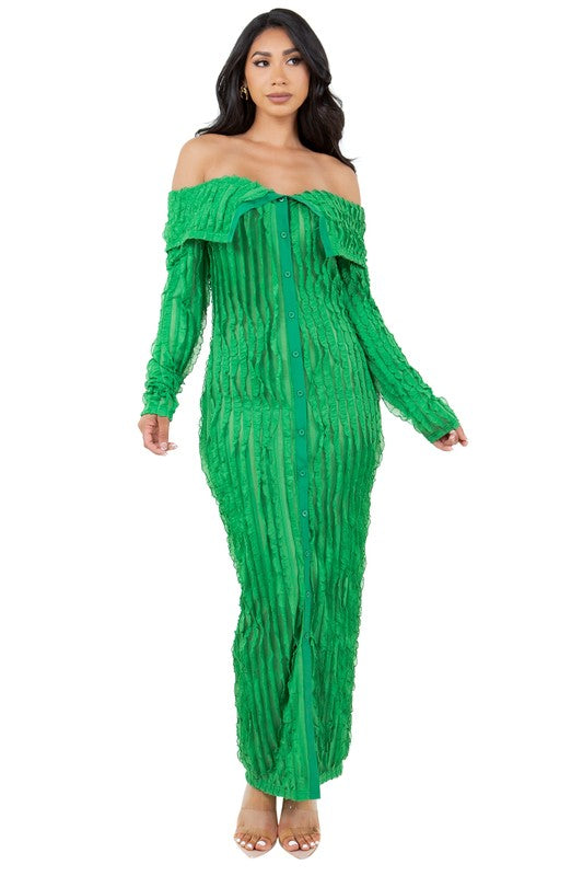 YOU GOT IT RUFFLE MAXI DRESS