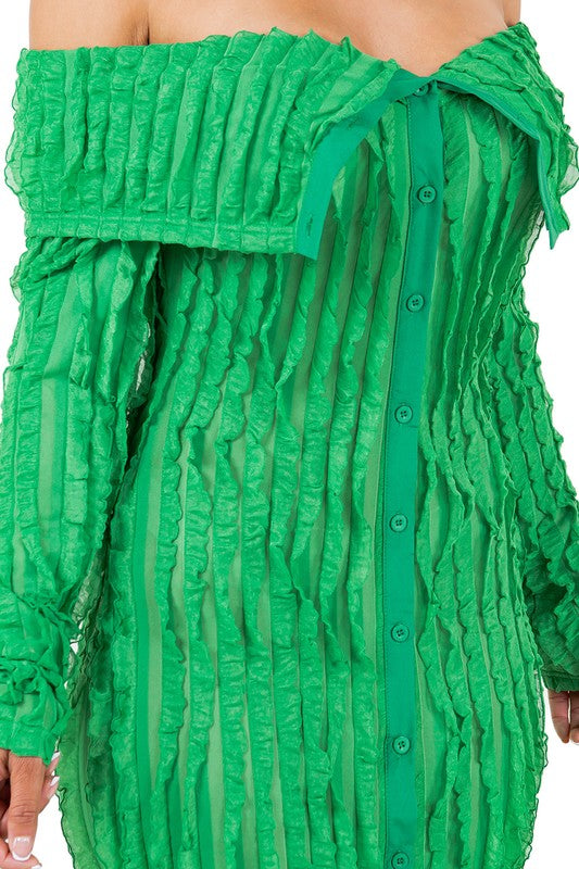 YOU GOT IT RUFFLE MAXI DRESS