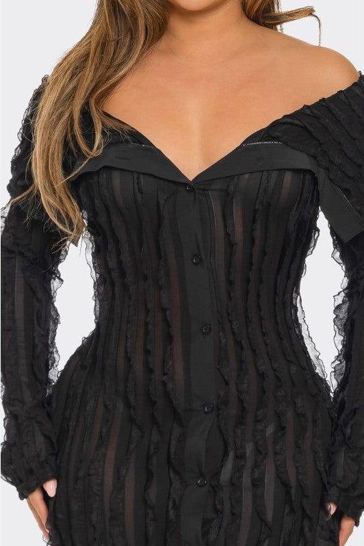 YOU GOT IT RUFFLE MAXI DRESS
