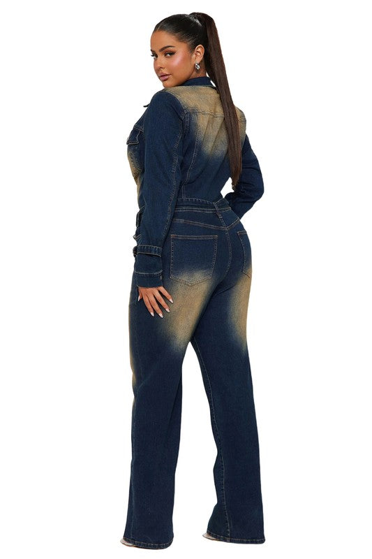 I’M FADED DENIM JUMPSUIT