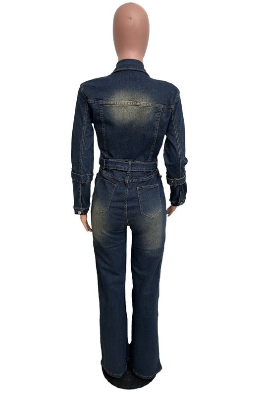 I’M FADED DENIM JUMPSUIT