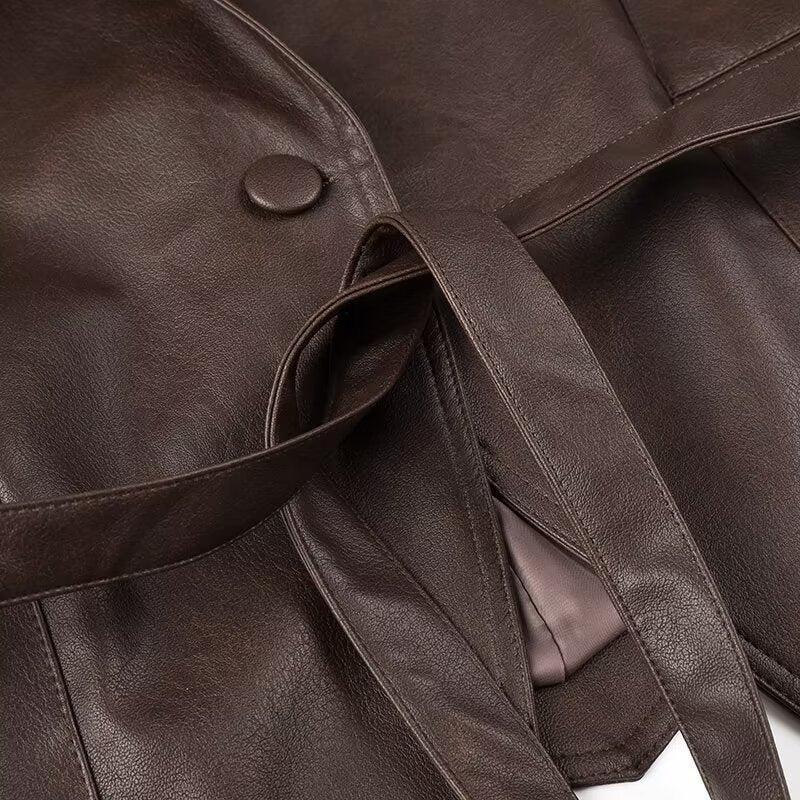 Throwback with a Twist Leather Coat