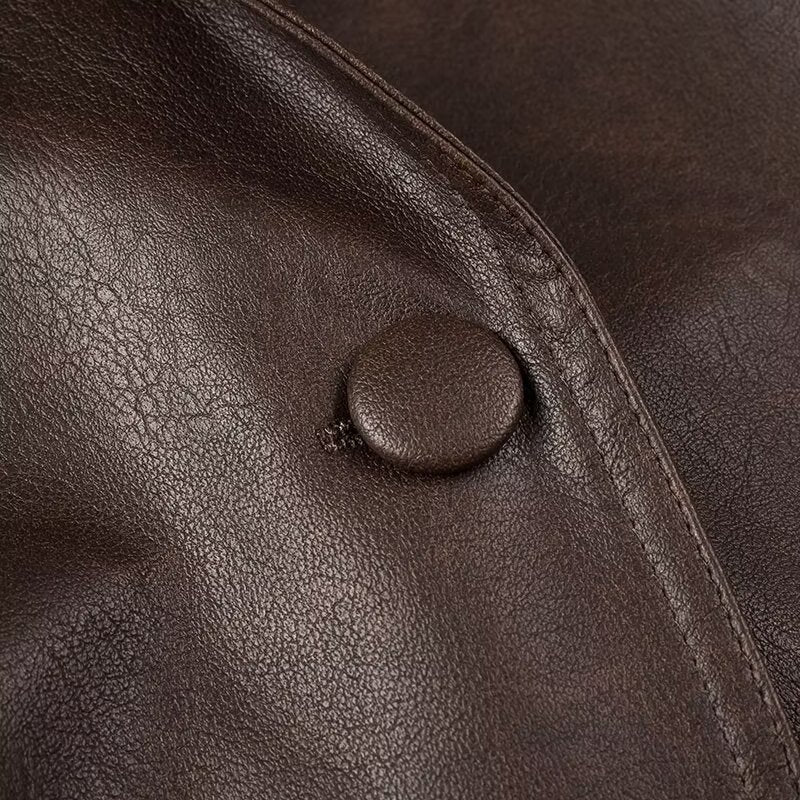 Throwback with a Twist Leather Coat