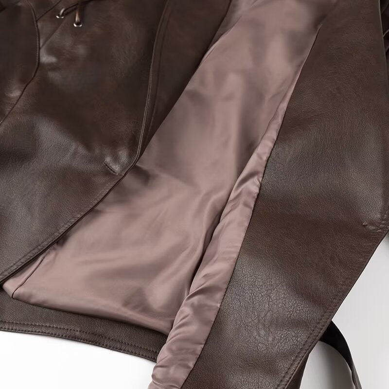 Throwback with a Twist Leather Coat