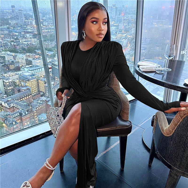 Don’t Cross Me Slit Dress