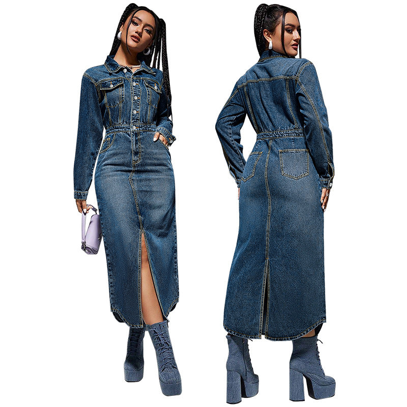 On The Go Denim Dress