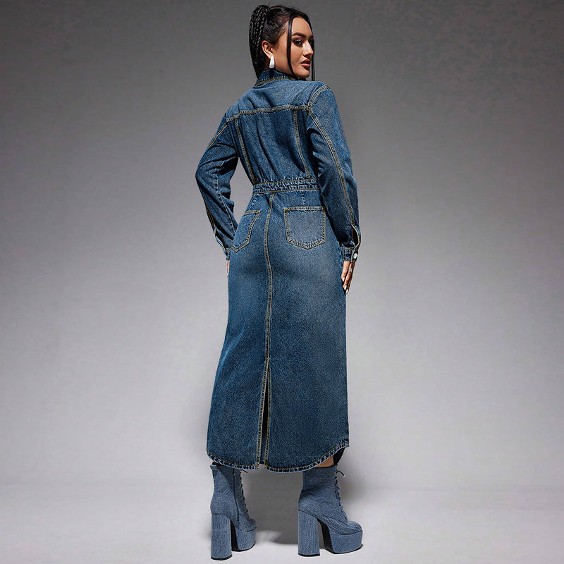 On The Go Denim Dress