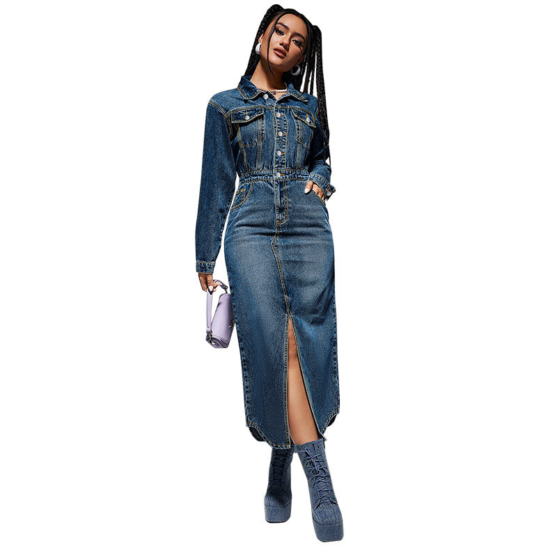 On The Go Denim Dress