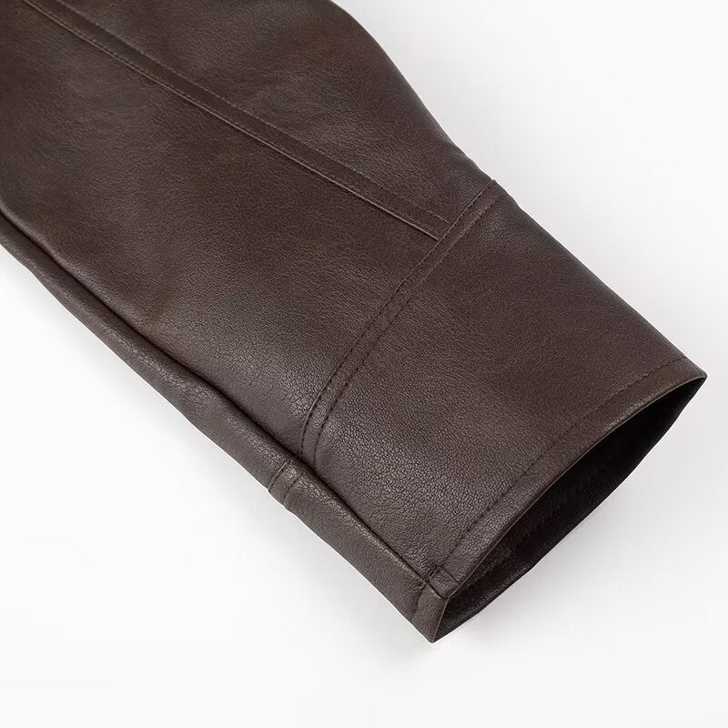 Throwback with a Twist Leather Coat
