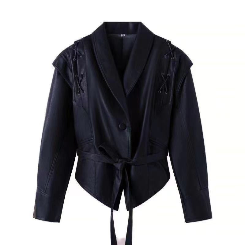 Throwback with a Twist Leather Coat