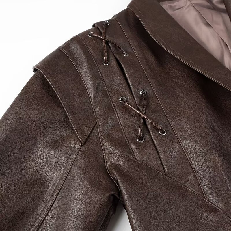 Throwback with a Twist Leather Coat