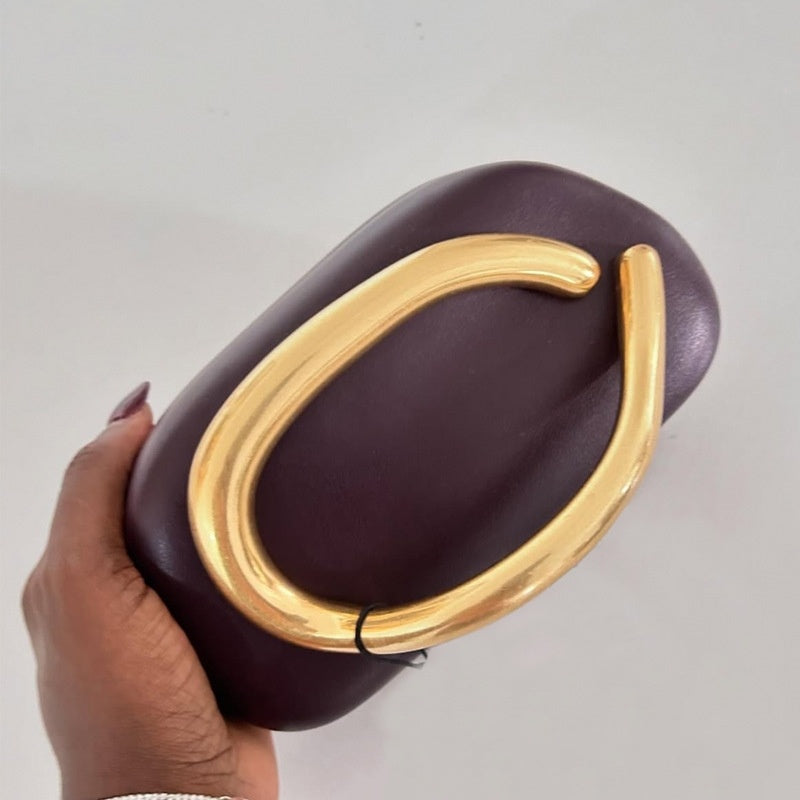 Round Box Clutch Bag