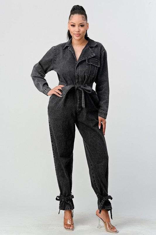 BLANCO DENIM JUMPSUIT