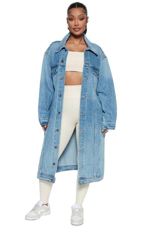 DEMAND RESPECT DENIM JACKET DRESS