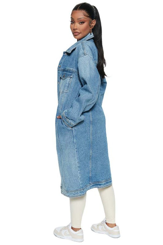 DEMAND RESPECT DENIM JACKET DRESS