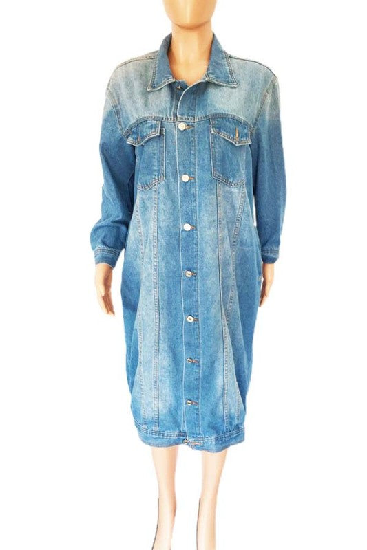 DEMAND RESPECT DENIM JACKET DRESS