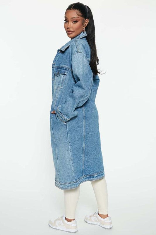 DEMAND RESPECT DENIM JACKET DRESS