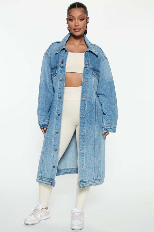 DEMAND RESPECT DENIM JACKET DRESS