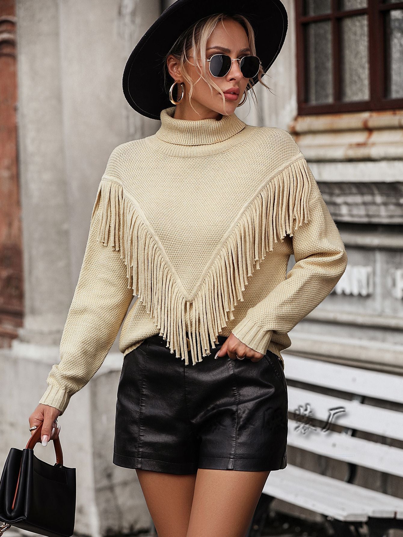 Ridem Cowboy Tassel Turtleneck Sweater