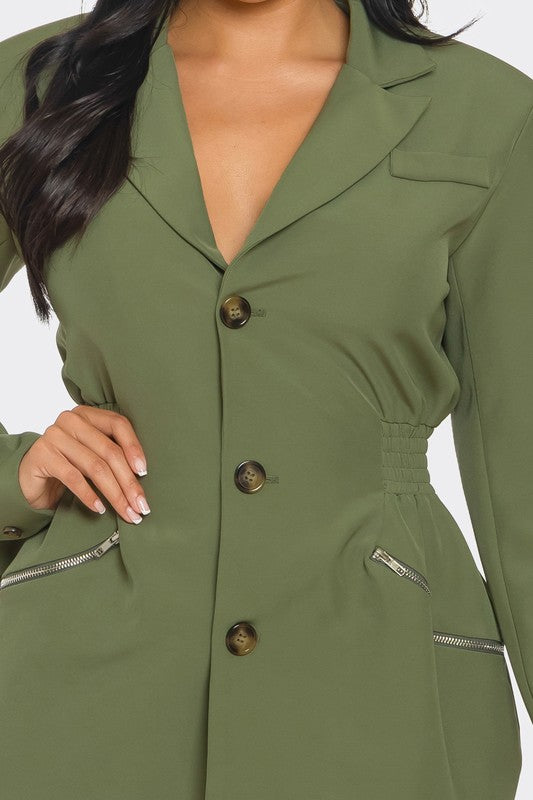 She Ready Utility Blazer Dress